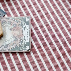 天帆 寬幅 30支紗 色織棉 嫘縈 帕尼 條紋布料, 1個, 玫瑰棕色 1443