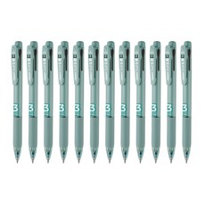 monAmi Flip 3 多功能筆 0.7mm, 鼠尾草綠(黑色 + 藍色 + 紅色), 12個