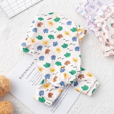 DING DONG PET 寵物卡通工廠可愛連身衣, 1個, 綠色