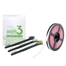 모나코올리브 욕실타일 청소솔 3종 세트 + 인테리어 타일줄눈 6m, 1세트, 화이트(줄눈)