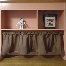 Designsall棉質亞麻多功能窗簾, 復古木棕色