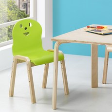 孩童木質椅子, 淺綠色