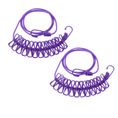 Merribel Fun Funny 便攜露營用曬衣繩 衣夾一體式, 紫色, 2個