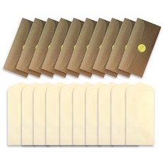 奢華珠光直式零用錢信封 10入 + 奢華珠光零用錢信封 10入組, 隨機出貨(直式零用錢信封), 古銅色(珠光零用錢信封), 1套