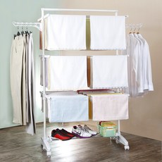 Chungwon Living 6層曬衣架 高級款 + 多功能層架, 1套