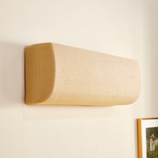 Lovellian 三星 LG 相容 防塵彈性壁掛式冷氣機罩 保護套, 米色