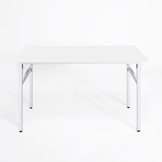라운드 접이식 철제 컴퓨터 책상, 화이트