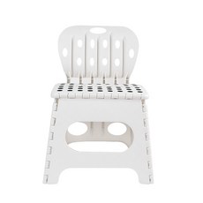 라이크하우스 접이식 의자 폴딩체어 스툴, 화이트, 1개