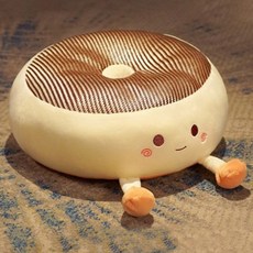 甜甜圈坐墊, 微笑款 棕色, 1個