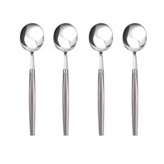 東方三角餐具晚餐匙 4P, 胭脂灰色, 4個