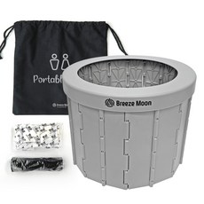 Breeze Moon 露營移動式馬桶 Basic+ 凝固劑12入 + 塑膠袋12入套組, 灰色, 1個