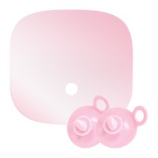 MURMUR 沐浴矽膠椅墊+吸附器 2入, 粉色