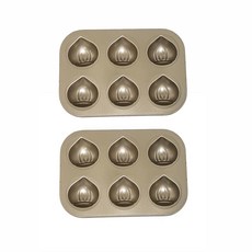 Bestom 6格栗子造型烤模, 2入