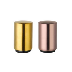 Booth Market鋼製設計推壓式開瓶器 2種, 黃色, 玫瑰金, 1套