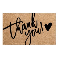 KOKA 牛皮紙感謝 thank you 卡片, 07, 100個