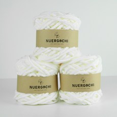 JSTrading Nuereugochi柔軟睡眠紗線 100g, 02 奶油色, 3個