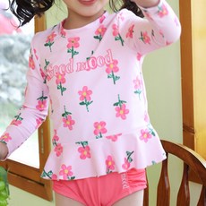 HARAROI 女童花朵GOOD兩件式泳裝