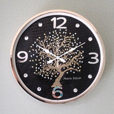 Mari Deco幸運樹大款壁鐘, 金黑色