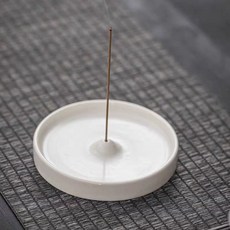 圓形簡約雙色線香座 MW0149, 白色