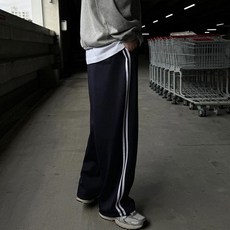 男款兩穿雙線抽繩寬褲