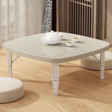 可折疊矩形光麵茶幾, 白600