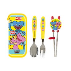 Poppy Playtime 兒童Poppy Playtime校對筷套組, 勺子+筷子+叉子+餐具, 混色