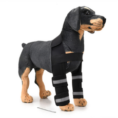 Bijesco寵物夜間散步前腿關節保護透視胸背帶 黑色 S VIB-11, 1個