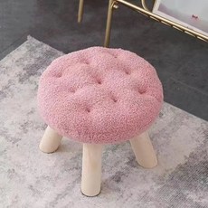 순잠 보기만 해도 달콤한 쿠키 디자인 원형 스툴 26 x 26 x 25 cm, 핑크, 1개