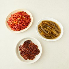천년의반찬 오독아삭 반찬 무말랭이 무침 300g + 연근조림 300g + 간장궁채 300g 세트, 1세트