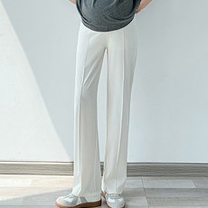 캐주얼 일자 슬랙스 핏 실크형 고무줄 임산부 바지