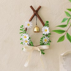 ScentBasket 綠意牛鼻環擋煞門鈴 + 掛鉤磁鐵套組, 雛菊