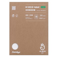 Formtec Hi-eco 地址標籤 HES-3108, 14格, 100個