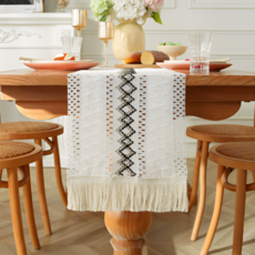 Mamiru 簡約現代亞麻桌旗, 1個, 30 x 275 cm, 18