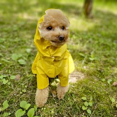 BAIGOEM 狗狗雨衣 Ttorong 氣球連身裙雨衣, 1個, 黃色