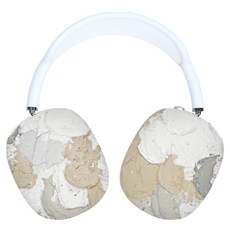 에어팟 맥스 3D 전사 하드케이스, 텍스쳐 시멘트 밀크티