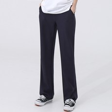 arua 女款長版直筒彈力鬆緊腰長褲