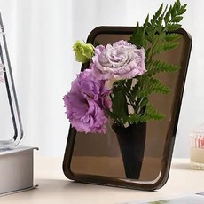 Endove 壓克力相框室內裝飾花瓶, 深灰色