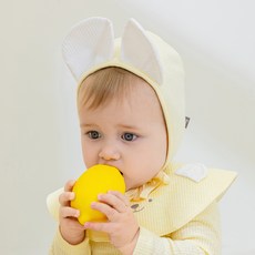 Tartine et Chocolat 幼兒U型黃色護耳帽