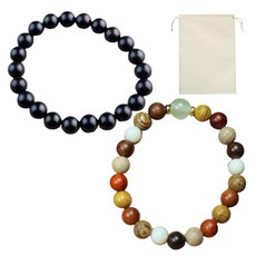 Buddha best 心想事成財運避邪香木念珠手鍊 2件組