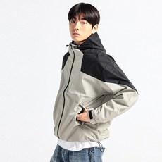 Cramp 男款大尺碼撞色防風夾克