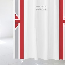 디자인수풀 샤워커튼 북유럽 스타일 sc473 S 1520 x 1880 mm + 스테인리스 고리 12p + 화이트 커튼봉 풀세트, 1세트, 멀티(혼합)컬러
