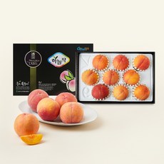 하늘작 GAP 인증 충주 당도선별 부드러운 황도복숭아, 1개, 4kg(8~10입)