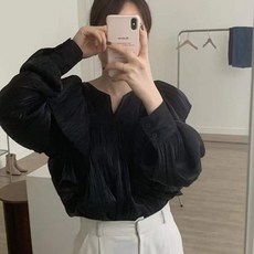 Elsso 荷葉邊抓皺疊層襯衫