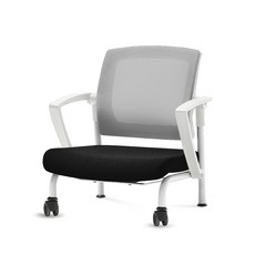 체어포커스 슬라이딩 좌식의자 C530, 화이트(팔걸이) + 그레이(등받이) + 고급 블랙(방석), 1개