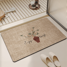 리치쌀봉 심플한 규조토 미끄럼 방지 발매트, 6, 1개