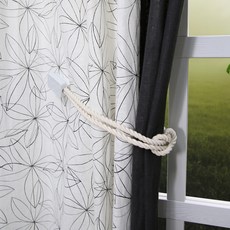 나산데코 커튼 매듭 자석 타이백, 화이트, 4개