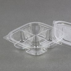 迷你正方形2號4格透明配菜容器, 1個, 100入