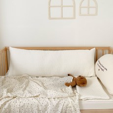 마이리틀데이지 아기침대가드 사각 범퍼 쿠션 누빔 커버, 아이보리