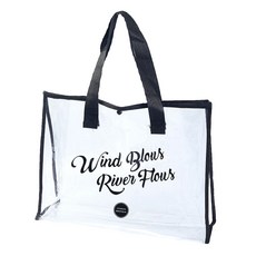 Reddot 紅點生活 韓系大容量防水透明沙灘游泳包, 黑色