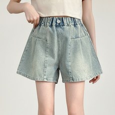 핑크비 사나 숏 데님 팬츠